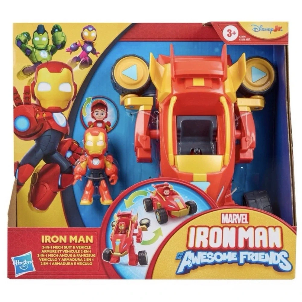 NEW Marvel Iron Man & his Awesome Friends 2-in-1 Mech Suit & Vehicle Boys Gift
